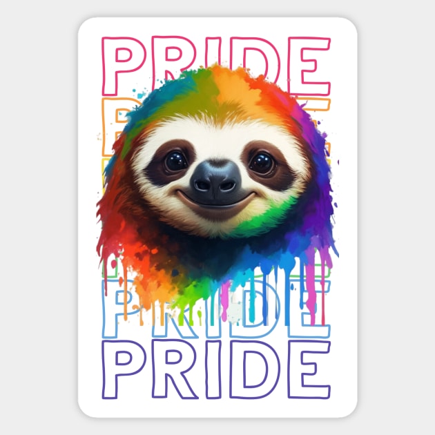 Sloth Pride Colorful Sticker by Palita Design